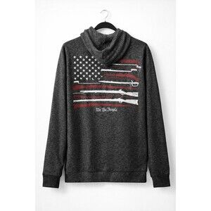 Howitzer Patriot MFG Hoodie Mens Medium We The People Flag Military Grunt CR70